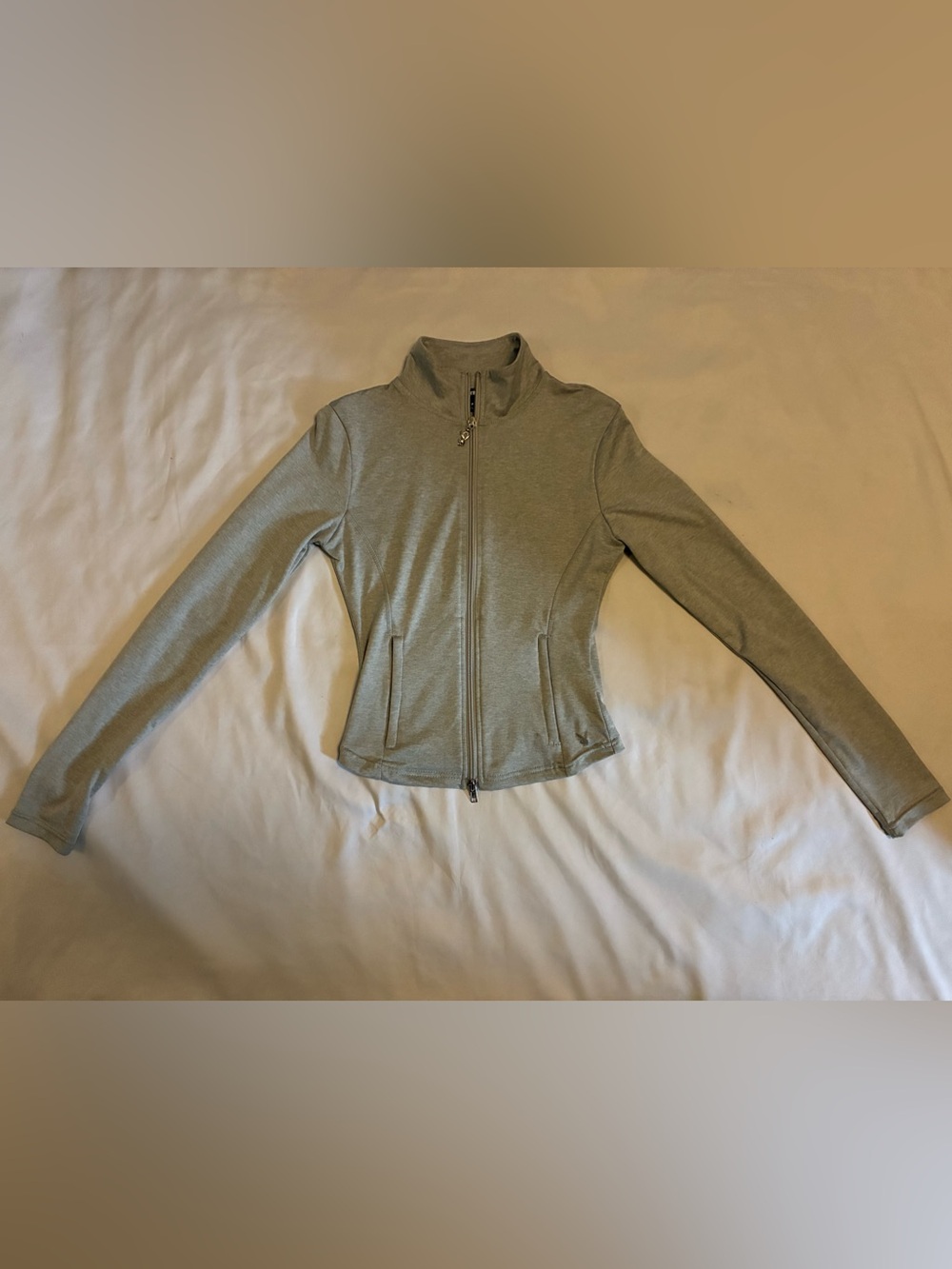 PLAYBOY Light Gray Full-Zip Jacket
